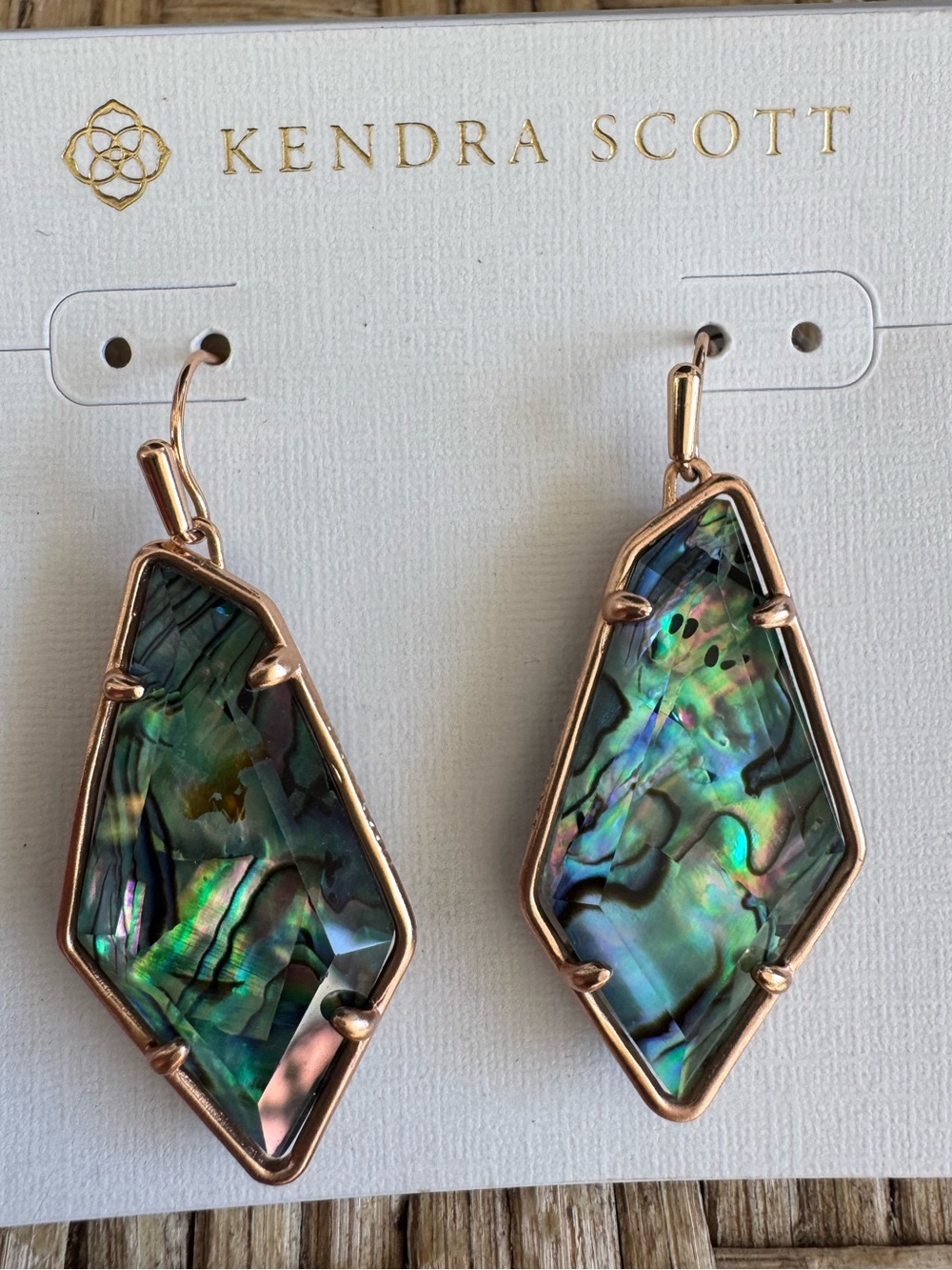 Kendra Scott Emmie Rose Gold & Abalone Earrings